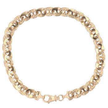 9ct Yellow Gold Fancy Bracelet 9"