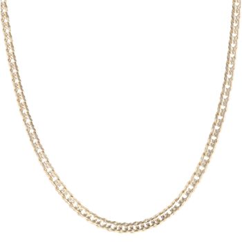9ct Yellow Gold Double Curb Chain 24"