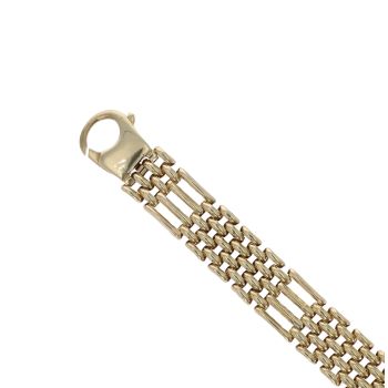 9ct Yellow Gold Gate Bracelet 7.5"