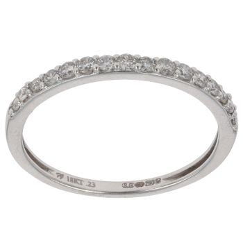 18ct White Gold 0.23ct Brilliant Cut Diamond Half Eternity Ring