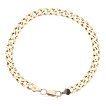 9ct Yellow Gold Curb Bracelet 9"