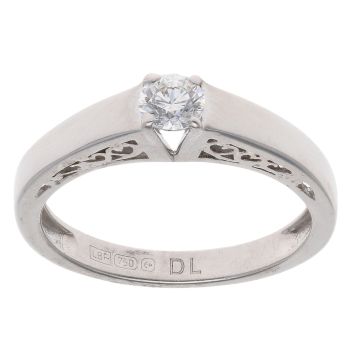 18ct White Gold 0.25ct Brilliant Cut Diamond Solitaire Ring