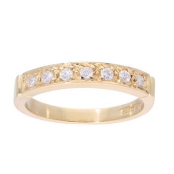 18ct Yellow Gold 0.34ct Diamond Trilogy Ring