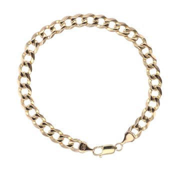 9ct Yellow Gold Curb Bracelet 8.5"