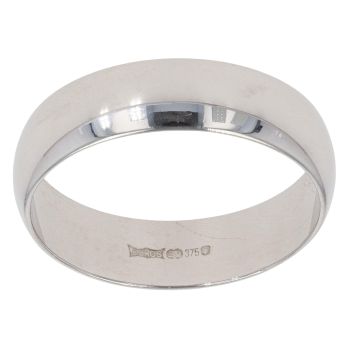 18ct White Gold Wedding Band 6mm