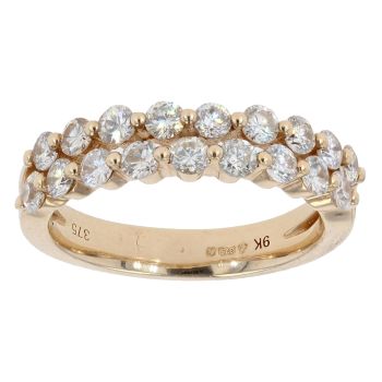 9ct Yellow Gold 1.01ct Diamond Eternity Ring by Anya Belle