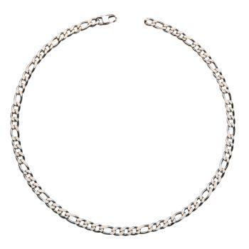 Stainless Steel Matte and Polished Figaro Chain