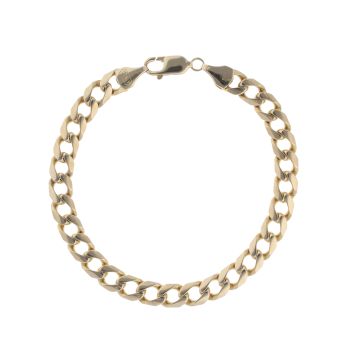 9ct Yellow Gold Curb Bracelet 9.5"