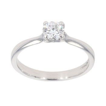 Platinum 0.50ct Brilliant Cut Diamond Solitaire Ring