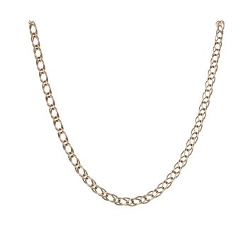 9ct Yellow Gold Double Curb Chain 18"