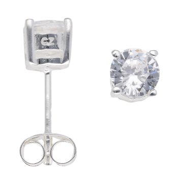 Silver Cubic Zirconia Stud Earrings