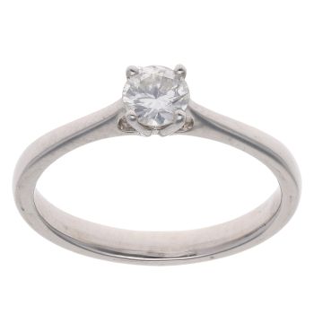18ct White Gold 0.33ct Brilliant Cut Diamond Solitaire Ring