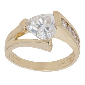 14ct Yellow Gold Cubic Zirconia Ring