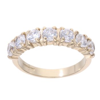 9ct Yellow Gold Cubic Zirconia Half Eternity Ring