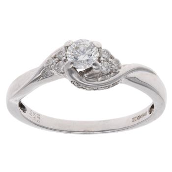 18ct White Gold 0.50ct Brilliant Cut Diamond Solitaire Ring