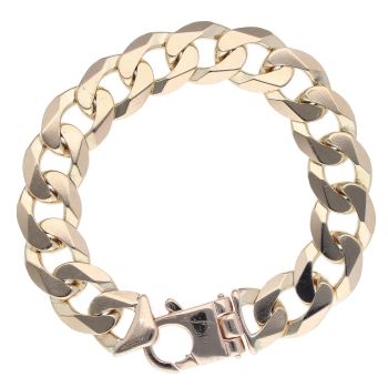 9ct Yellow Gold Curb Bracelet 9"