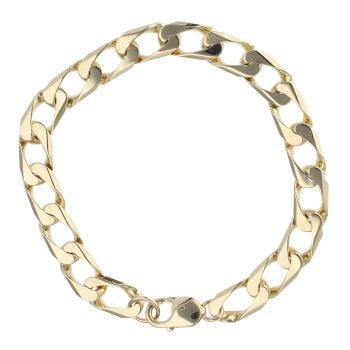 9ct Yellow Gold Curb Bracelet 9"