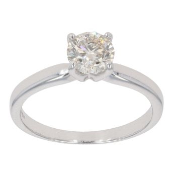 14ct White Gold 0.80ct Brilliant Cut Diamond Solitaire Ring