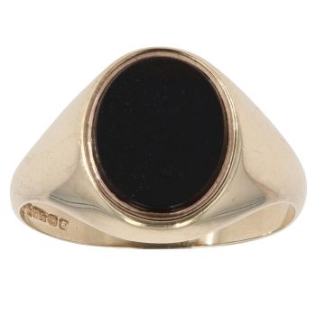 9ct Yellow Gold Onyx Signet Ring