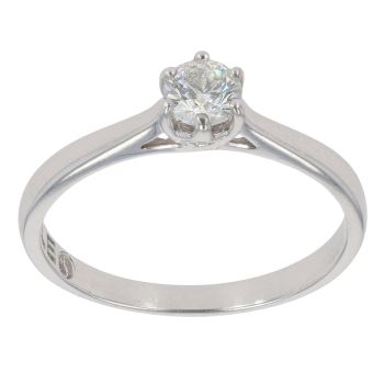 18ct White Gold 0.45ct Brilliant Cut Diamond Solitaire Ring