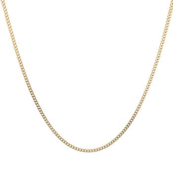 9ct Yellow Gold Curb Chain 18"