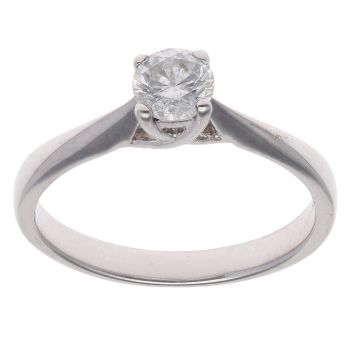 18ct White Gold 0.33ct Brilliant Cut Diamond Solitaire Ring