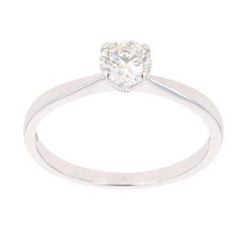 18ct White Gold 0.50ct Brilliant Cut Diamond Solitaire Ring