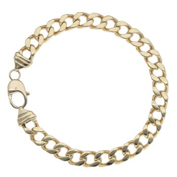 9ct Yellow Gold Curb Bracelet 10"
