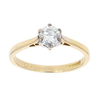 18ct Yellow Gold 0.50ct Diamond Solitaire Ring