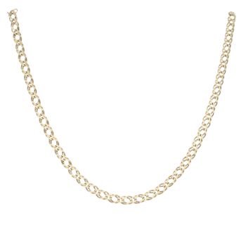 9ct Yellow Gold Double Curb Chain 16"