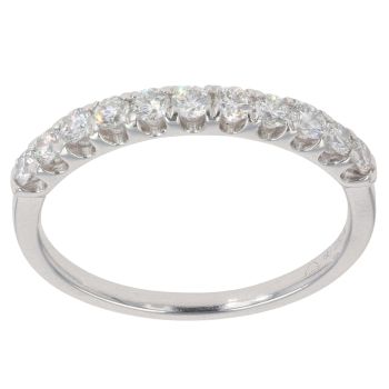 18ct White Gold 0.45ct Brilliant Cut Diamond Half Eternity Ring