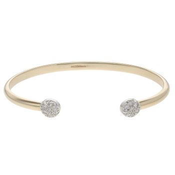 9ct Yellow Gold 0.40ct Diamond Torque Bangle