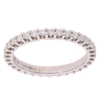 18ct White Gold 1.10ct Diamond Full Eternity Ring