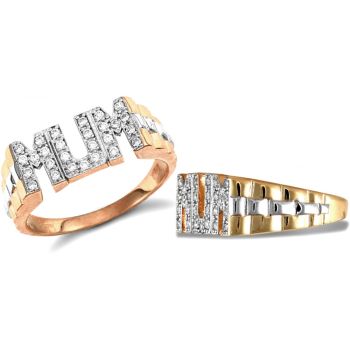 9ct Yellow Gold Cubic Zirconia Mum Ring