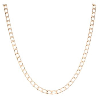 9ct Yellow Gold Square Curb Chain 20"