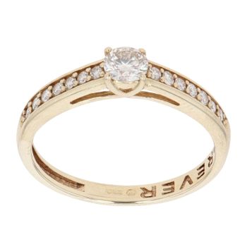 9ct Yellow Gold 0.40ct Brilliant Cut Diamond Solitaire Ring