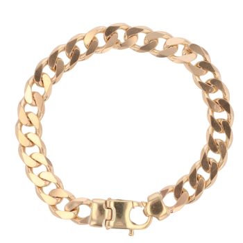 9ct Yellow Gold Curb Bracelet 8"