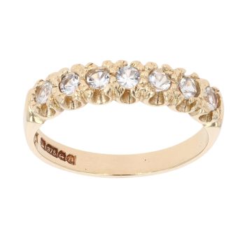 9ct Yellow Gold Cubic Zirconia Eternity Ring
