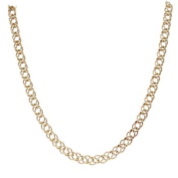 9ct Yellow Gold Double Curb Chain 18"