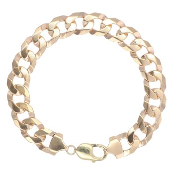 9ct Yellow Gold Curb Bracelet 9"