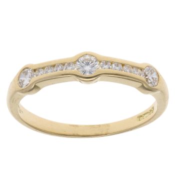 18ct Yellow Gold 0.38ct Brilliant Cut Diamond Fancy Ring