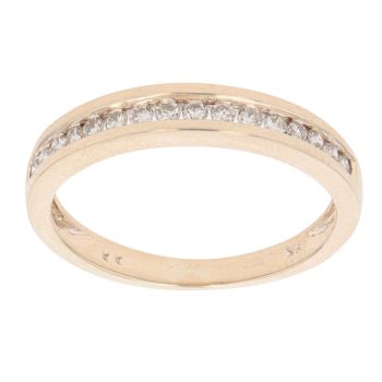 9ct Yellow Gold 0.33ct Brilliant Cut Diamond Half Eternity Ring