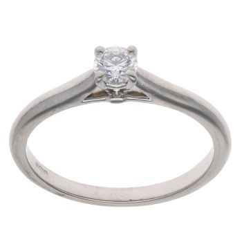 Cartier Platinum 0.24ct Brilliant Cut Diamond Solitaire Ring