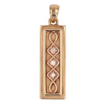 9ct Yellow and Rose Gold 0.05ct Clogau Pendant