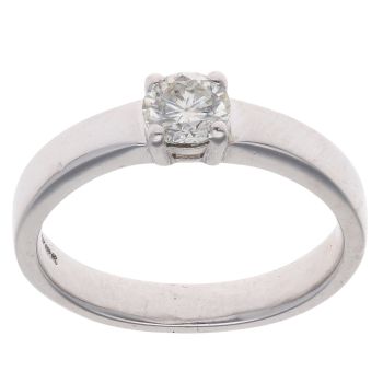 18ct White Gold 0.50ct Brilliant Cut Diamond Solitaire Ring
