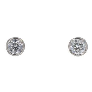 18ct Yellow and White Gold 0.85ct Brilliant Cut Diamond Earrings