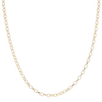 9ct Yellow Gold Plain Belcher Chain 28"