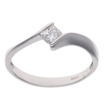 9ct White Gold 0.22ct Diamond Solitaire Ring