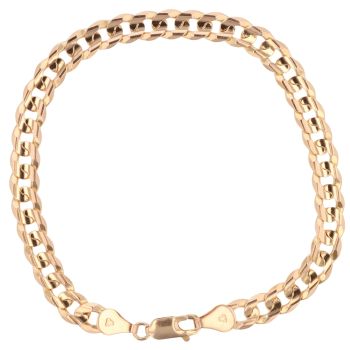 9ct Yellow Gold Curb Bracelet 8"