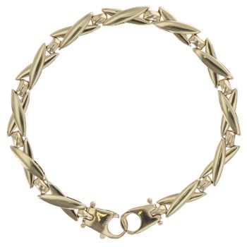 9ct Yellow Gold Fancy Bracelet 7"